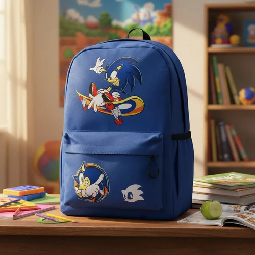 Mochila Escolar Grande Sonic The Hedgehog Azul - Imagen 2