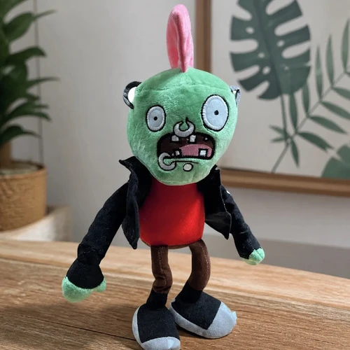 Peluche Zombie Punk (plantas Vs Zombies) Mundogeek Negro Con Verde - Imagen 3