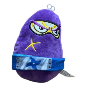 Peluche Figura Planta Vs Zombies Berenjena Ninja 25cm Violeta