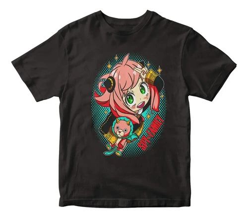 Remera Camiseta Spy X Family Personaje Anya Con Peluche