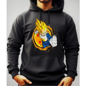 Buzo Canguro Con Capucha Anime Vegeta Dragón Ball Mundogeek