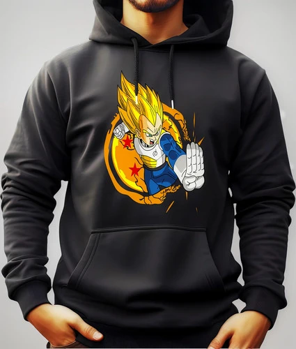 Buzo Canguro Con Capucha Anime Vegeta Dragón Ball Mundogeek