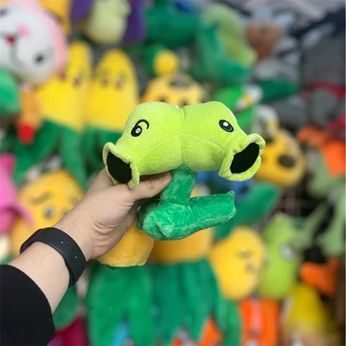 Peluche Medi Planta Lanza Guisantes Doble Planta Vs Zombies Verde - Imagen 2