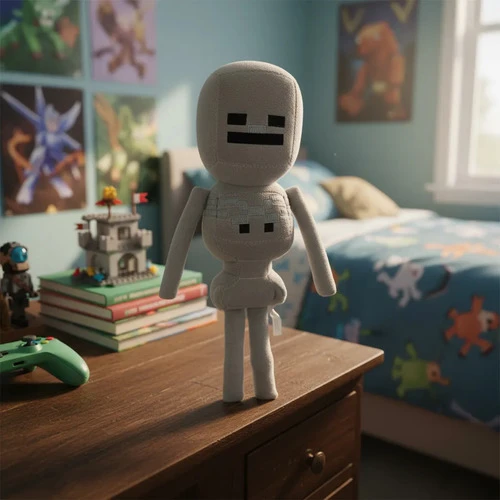 Peluche Esqueleto Minecraft Skeleton 20cm Blanco - Imagen 2