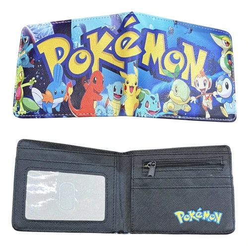 Billetera Pokeball (pokemon) Con Relieve 21x9cm Mundogeek Azul Pokeball - Imagen 2