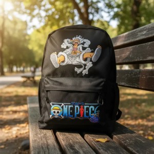 Mochila Escolar Luffy Gear 5 One Piece Negro