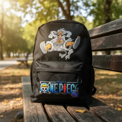 Mochila Escolar Luffy Gear 5 One Piece Negro