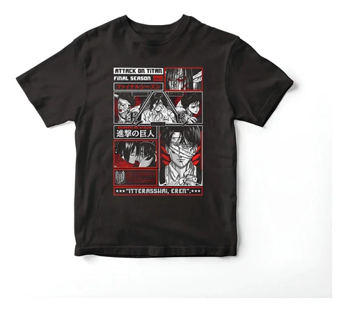 Remera Anime Eren Attack On Titan - Imagen 2