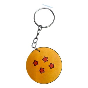 Esfera De 4 Estrellas Llavero De Goma (dragón Ball Mundogeek Naranja