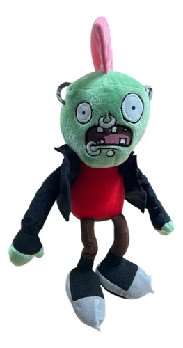Peluche Zombie Punk (plantas Vs Zombies) Mundogeek Negro Con Verde