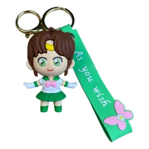 Llavero De Goma 3d Jupiter (sailor Moon) Mundogeek Verde Con Blanco