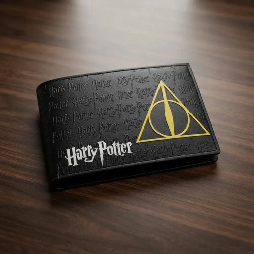 Billetera Harry Potter 21x9cm Mundogeek Negro Reliquias