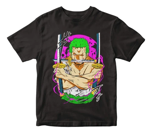 Remera Camiseta Anime One Piece Zoro Roronoa Espadas