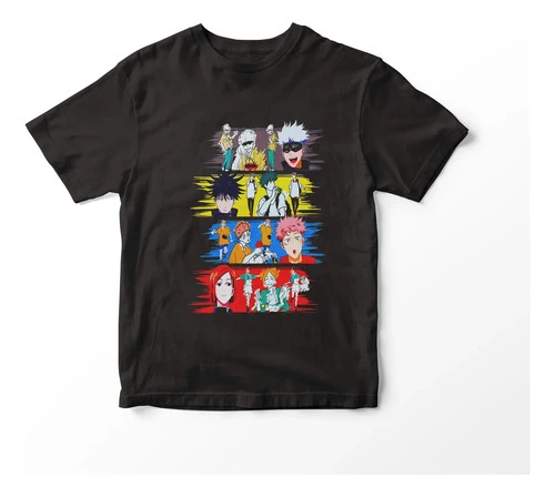 Remera Anime Jujutsu Kaisen Negro Anime Jujutsu Kaisen 10 Estampa Localizada Lost In Paradise