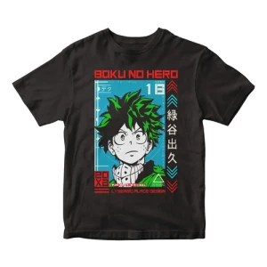 Remera Camiseta De Anime Boku No Hero Deku Cartel Mundogeek