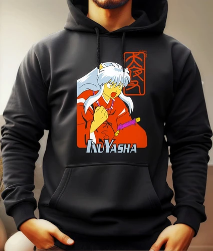 Buzo Canguro Con Capucha Anime Inuyasha Mundogeek - Imagen 2