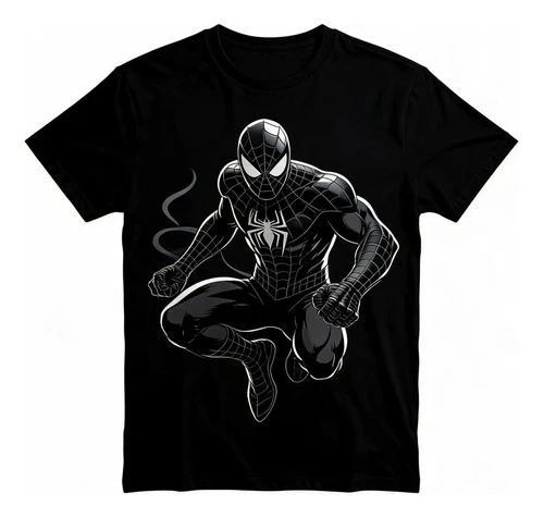 Remera Spiderman Un Nuevo Dia Marvel Hombre Araña Negro 12 - Imagen 6