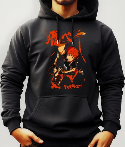 Buzo Canguro Con Capucha Anime Haikyuu Mundogeek