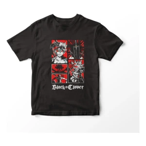 Remera Camiseta Anime Black Clover Mundogeek Negro Black Clover 14