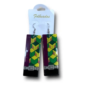 Caravana Grande Acrilico Ropa Tomioka (demon Slayer) Verde/con Violeta