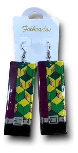 Caravana Grande Acrilico Ropa Tomioka (demon Slayer) Verde/con Violeta