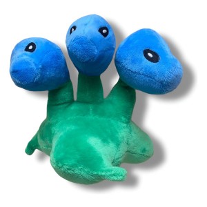 Peluche Planta Lanza Guisantes Triple De Hielo Planta Vs Zom Azul Con Verde