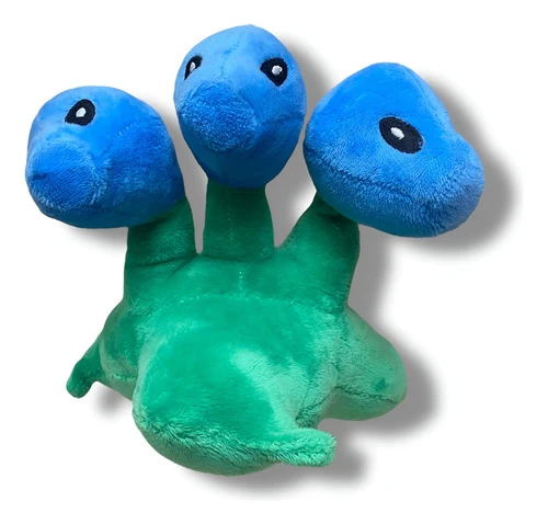 Peluche Planta Lanza Guisantes Triple De Hielo Planta Vs Zom Azul Con Verde