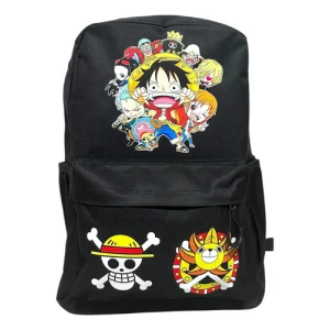 Mochila One Piece Tripulacion Los Piratas Sombrero De Paja Negro