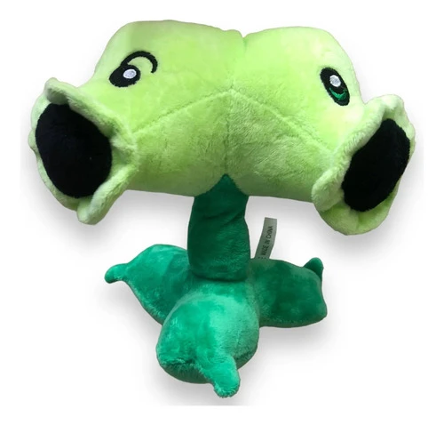 Peluche Medi Planta Lanza Guisantes Doble Planta Vs Zombies Verde