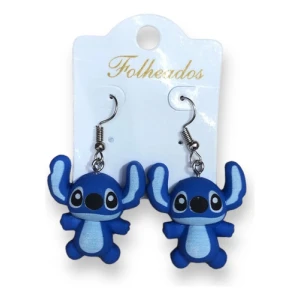 Caravanas De Stitch Con Adorable Calidad Mundogeek Azul