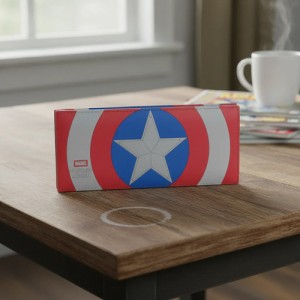 Billetera Capitan America Escudo Marvel Mundogeek Azul Escudo