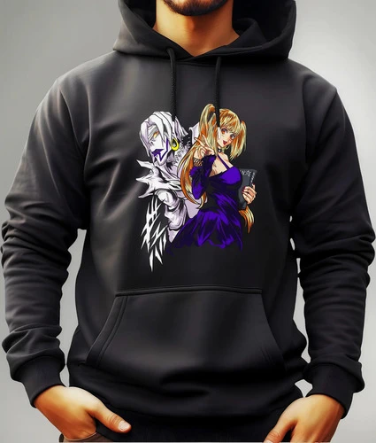 Buzo Canguro Con Capucha Misa Y Rem Death Note Mundogeek - Imagen 2