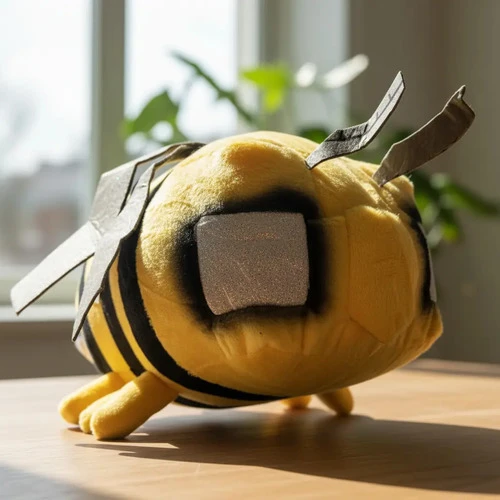 Peluche Mediano Abeja Minecraft 20cm Amarillo - Imagen 3