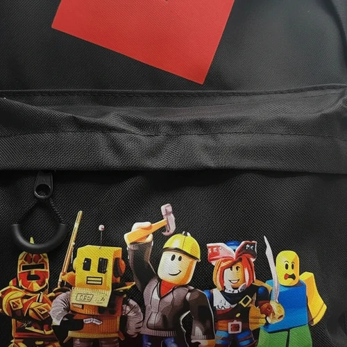 Mochila Escolar Grande Y Resistente Roblox Negro - Imagen 3