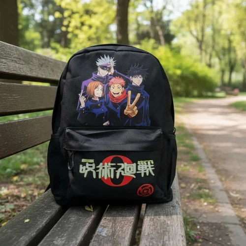 Mochila Escolar Estampada Mundo Geek Stranger Things Negro