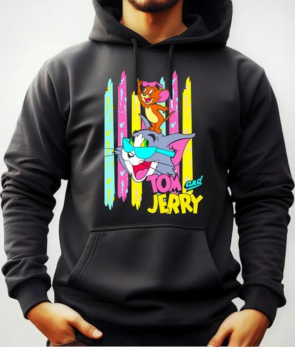Buzo Canguro Con Capucha Tom And Jerry Mundogeek - Imagen 2