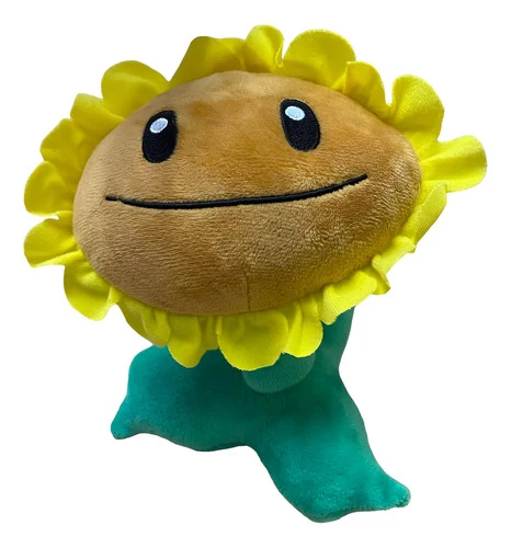 Peluche Girasol Mediano 16cm (plantas Vs Zombie) Mundogeek Amarillo Con Con Verde