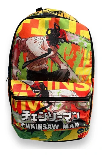 Mochila Full Estampado Denji Anime Chainsaw Man - Mundogeek Naranja Oscuro Estampado Denji Anime Chainsaw Man