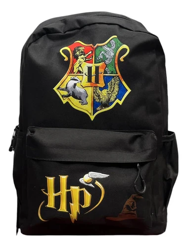 Mochila Escolar Grande Harry Potter Negro