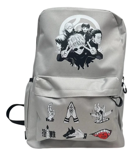 Mochila Escolar Jujutsu Kaisen Mundo Geek Gris - Imagen 2