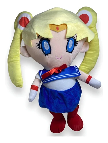 Peluche Grande Usagi 50cm ( Sailor Moon) Mundogeek Azul Con Blanco