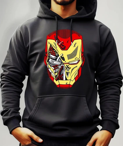 Buzo Canguro Con Capucha Iron Man Mundogeek - Imagen 3