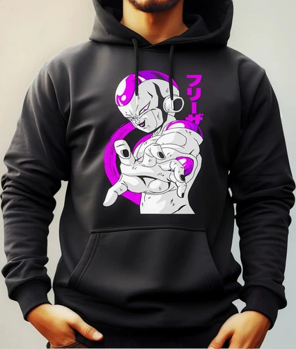 Buzo Canguro Con Capucha Anime Freezer Dragón Ball Mundogeek - Imagen 2