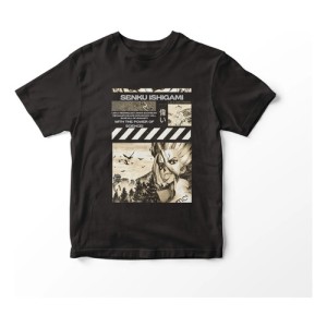 Remera Camiseta Anime Dr Stonte Senku Ishigami Mundogeek Negro Senku Ishigami 12