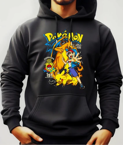 Buzo Canguro Con Capucha Poke Mon Mundogeek - Imagen 2