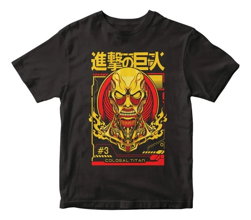 Remera Camiseta Anime Attack On Titan Titan Colosal