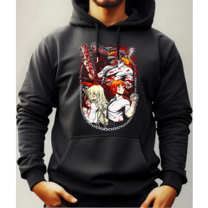 Buzo Canguro Con Capucha Anime Personajes Chainsaw Man