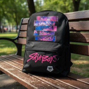 Mochila Escolar Las Guerreras Kpop Demon Hunter Saja Boys Negro