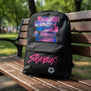 Mochila Escolar Las Guerreras Kpop Demon Hunter Saja Boys Negro