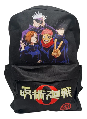 Mochila Escolar Estampada Mundo Geek Jujutsu Kaisen Negro - Imagen 2